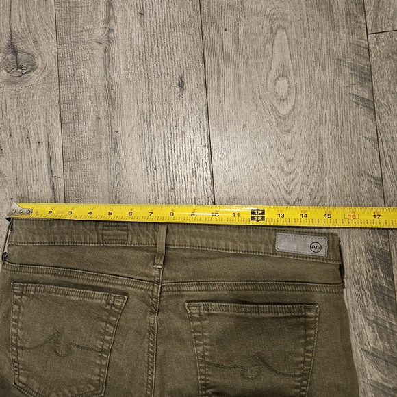 AG Adriano Goldschmied Olive Green The Steve Ankle Slim Straight 30R